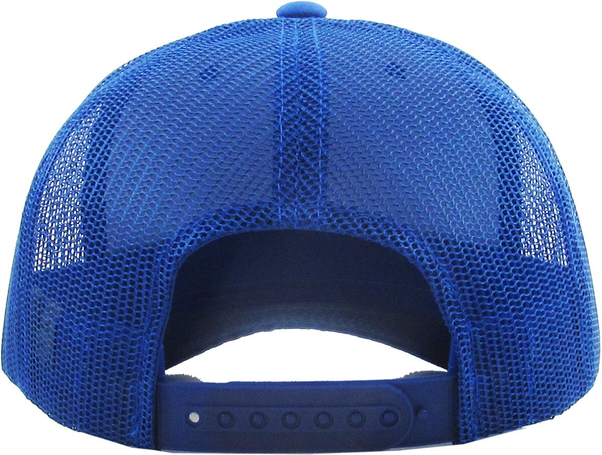 Royal Blue Classic 6 Panel Trucker Mesh Snapback Back View